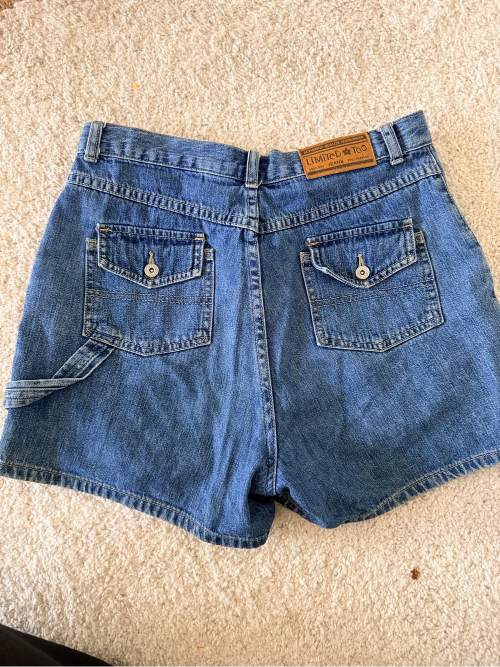 Limited Too Medium Blue Denim Jean Shorts with Back Pockets